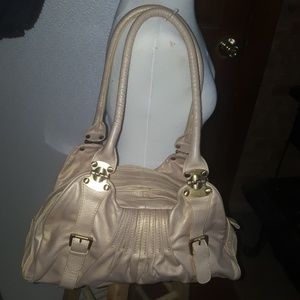 Leather Sheen Gold Shoulder Bag